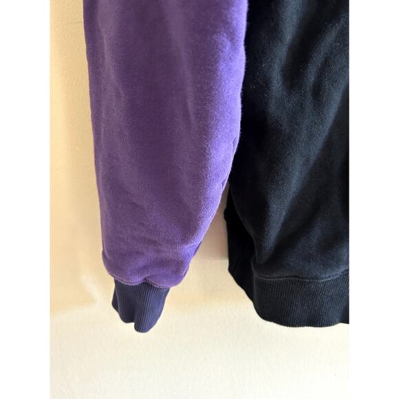 Teddy Fresh Colorblock Hoodie Purple Blue Drawstring Cotton Size XS - Picture 5 of 6